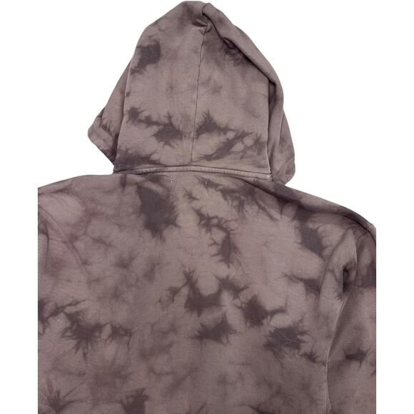 Tna Aritzia Hoodie Womens 2 Medium Gray Tie Dye Pullover Kangaroo Pocket Fleece - Picture 12 of 15